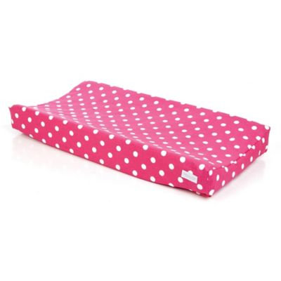 Glenna Jean Ellie and Stretch Changing Pad cover in Pink/White
