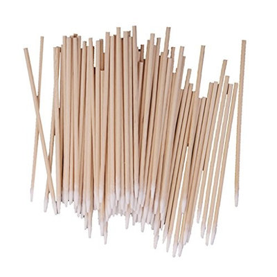 Homyl 100pcs Cotton Swabs Laboratory Wood Handle Makeup Applicator 10cm - Great for wound care, makeup applications, hobbies, crafts and more
