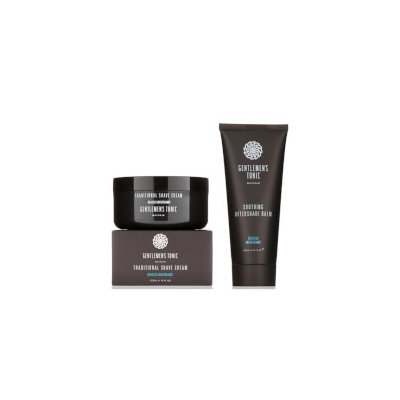Gentlemen's Tonic Gentlemens Tonic Traditional Shave Cream and Soothing Aftershave Balm Duo