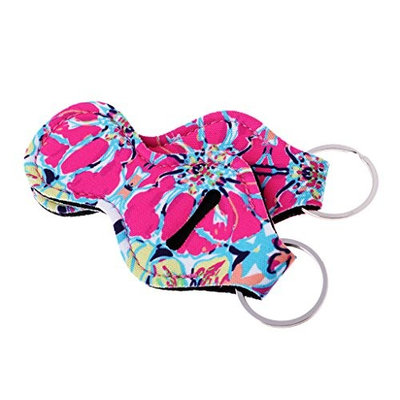 Baoblaze 2pcs Colorful Lipstick Holder Key Chain Neoprene Chapstick Holder Key Chains - #11