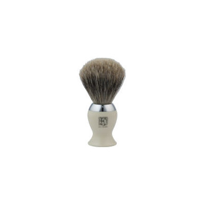 Geo F. Trumper Geo. F. Trumper IB2IB Simulated Ivory and Chrome Best Badger Shaving Brush