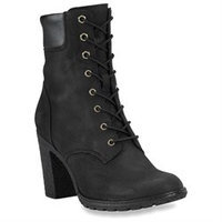 Timberland Women's Glancy Lace-up Leather Heeled Boots - Black