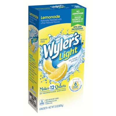 Jel Sert Wyler's Light Pitcher Packs! Drink Mix, Lemonade, 3.1 Oz, 6 Ct (Pack of 8)