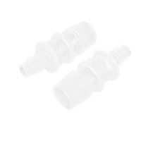 Aquarium 16.4mm to 8.5mm Air Pump Tubing Tube Straight Connectors Clear 2 Pcs