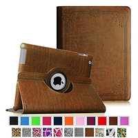 Fintie iPad 2/3/4 Case - 360 Degree Rotating Stand Smart Case Cover for Apple iPad 4th Gen with Retina Display, the new iPad 3 & iPad 2 (Automatic Wake/Sleep Feature) - Vintage Antique Bronze