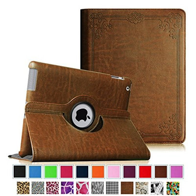 Fintie iPad 2/3/4 Case - 360 Degree Rotating Stand Smart Case Cover for Apple iPad 4th Gen with Retina Display, the new iPad 3 & iPad 2 (Automatic Wake/Sleep Feature) - Vintage Antique Bronze