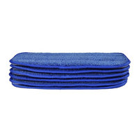 CleanAide All Purpose Twist Yarn Microfiber Mop Pads 10 Inches Blue 6 Pack