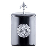 Old Dutch International Old Dutch Black 4-quart 'Fleur De Lis' Cookie Jar with Fresh Seal Cover