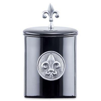Old Dutch International Old Dutch Black 4-quart 'Fleur De Lis' Cookie Jar with Fresh Seal Cover