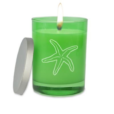 Carved Solutions Gem Collection Unscented Starfish Soy Wax Candle in Emerald