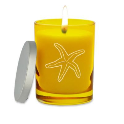 Carved Solutions Gem Collection Unscented Starfish Soy Wax Candle in Citrine