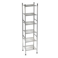 6-Tier Metal Tower Shelf in Chrome