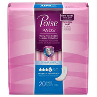 Kimberly-clark Poise Regular Length Moderate Absorbency Pads - 20 count, Multi-Colored