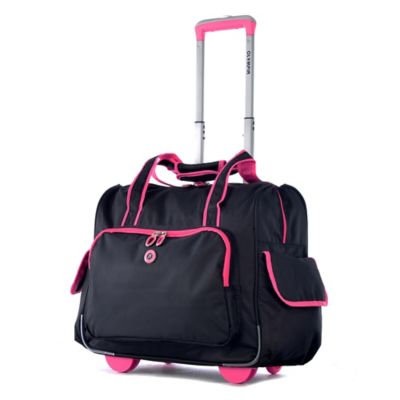 Olympia Luggage, Rave 15-inch Laptop Wheeled Overnighter Bag (Pink)