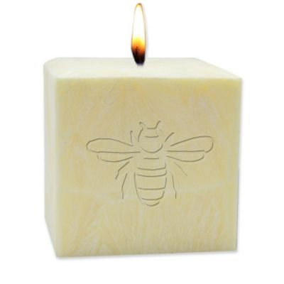 Carved Solutions 4-Inch Bee Pure Aromatherapy Pillar Candle