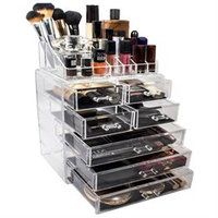 Sorbus Small Set of Acrylic Drawers with Sectional Organizer