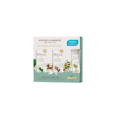 A'kin A kin Soothe & Smooth Hair Trio with Bonus Leave in Conditioner