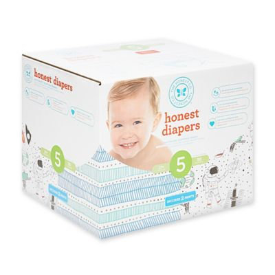 Honest 50-Pack Size 5 Diapers in Space Travel Pattern