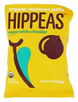 Hippeas Chickpea Puff - Organic - White Cheddar - Case of 24 - 1 oz