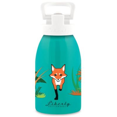 Liberty Bottleworks Safari 12 oz. Aluminum Fox Water Bottle in Turquoise