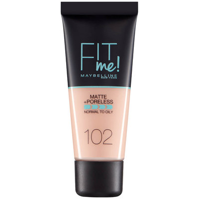 Maybelline Fit Me Matte Poreless Foundation Provides Smooth 102 Fair Ivory 30ml