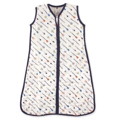 Hudson Baby® Size 0-6M Arrows Muslin Sleeping Bag in White/Navy