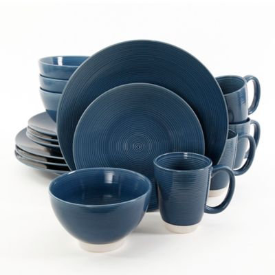 Gibson Overseas Rowland 16-Piece Dinnerware Set in Blue