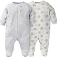 Gerber® 2-Pack Size 3M Hedgehog Footie in White