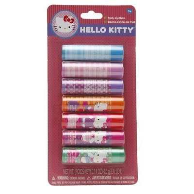 Hello Kitty Fruity Lip Balm 7 Piece Set