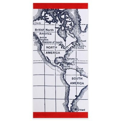 VCNY Seedling by Thomaspaul Map Beach Towel in White