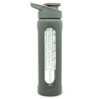 Quirky Cupanion® 18 oz. Glass Fruit Infuser Water Bottle in Steel Grey
