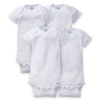 Gerber ONESIES® Brand 4-Pack Short Sleeve Bodysuits in White