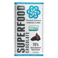 Good Superfoods Chocolate Bars Toasted Coconut Omega-3 DHA 1.75 oz