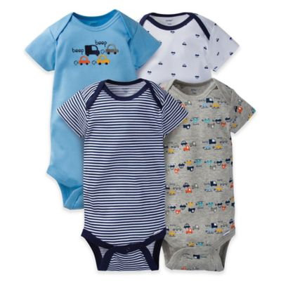 Gerber® 4-Piece Cute Car Bodysuit Set