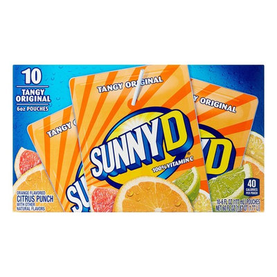 (30 Bottles)Sunny D, Orange Citrus, 10 Oz-$0.04/Oz
