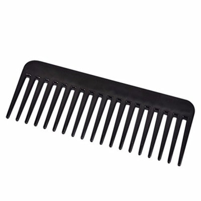 1 Sets Combs Hair Brush Teeth Black Plastic Heat-resistant Large Wide Tooth Comb Detangling Hairdressing Combo Pocket Long Round Handle Holder Pleasing Popular Beard Natural Grooming Girl Travel Kit