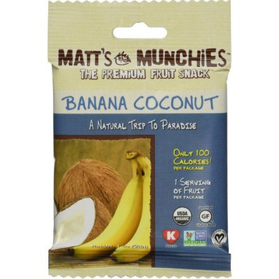 Matt's Munchies The Premium Fruit Snack - Banana Coconut - 1 oz - 12 ct