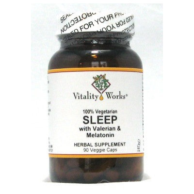 Sleep with Valerian & Melatonin Vitality Works 90 VCaps