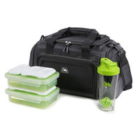 Arctic Zone Portion Control Insulated Duffel Lunch Bag (Black)