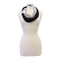 Itzy Ritzy Nursing Happens Infinity Breastfeeding Scarf with Genuine Leather Cuff Jet Smoke with Deep Heather Gray with Metallic Cuf - Itzy Ritzy Diaper Bags & Accessories