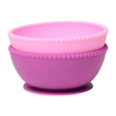 chewbeads® CB Eat Silicone Suction Bowls (Set of 2) in Purple