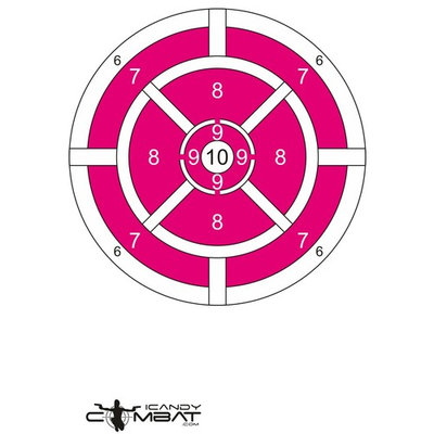 Hot Pink Geometric BullsEye Practic Circle Target