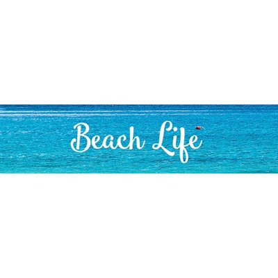 Little B LBFT25mm-2489 25mm x 10 m Decorative Foil Tape - Silver Beach Life