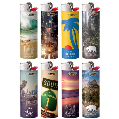 BIC Special Edition California Series Lighters, Set of 8 Lighters