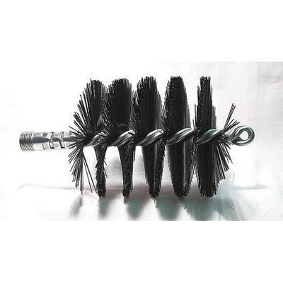 TOUGH GUY 3EDH2 Flue Brush, Dia 3-3/4,3/8 MNPT, Length 8