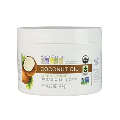 Organic Coconut Oil Unrefined Aura Cacia 6.25 oz Oil