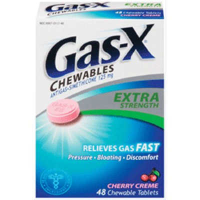 Gas-X Extra Strength Chewable Tablets With Cherry Creme - 48 Ea