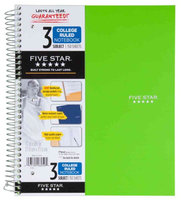 Five Star® Trend Wirebound College Ruled Notebook - 3 Subject (06050) - Five Star Notebooks