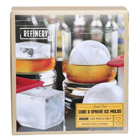 Refinery 2-pc. Cube & Sphere Ice Mold Set One Size Vintage red
