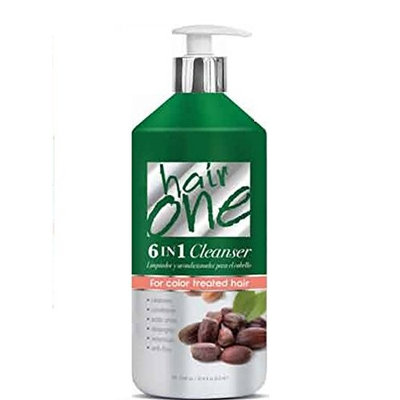 Hair One 6 in 1 Cleanser for Color Treated Hair - Jojoba Oil 33.8 oz. (Pack of 2)